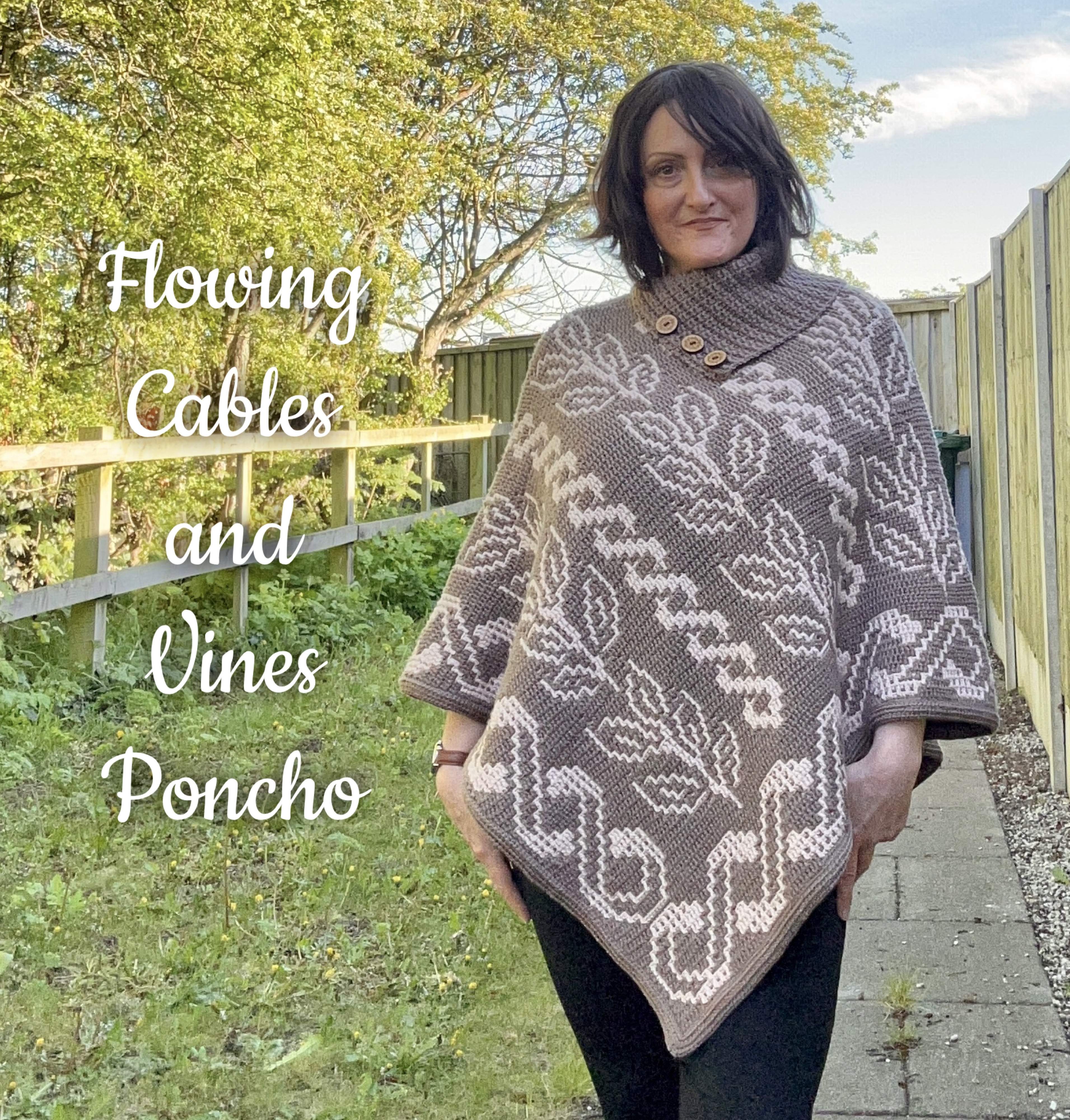 Flowing Cables and Vines Poncho