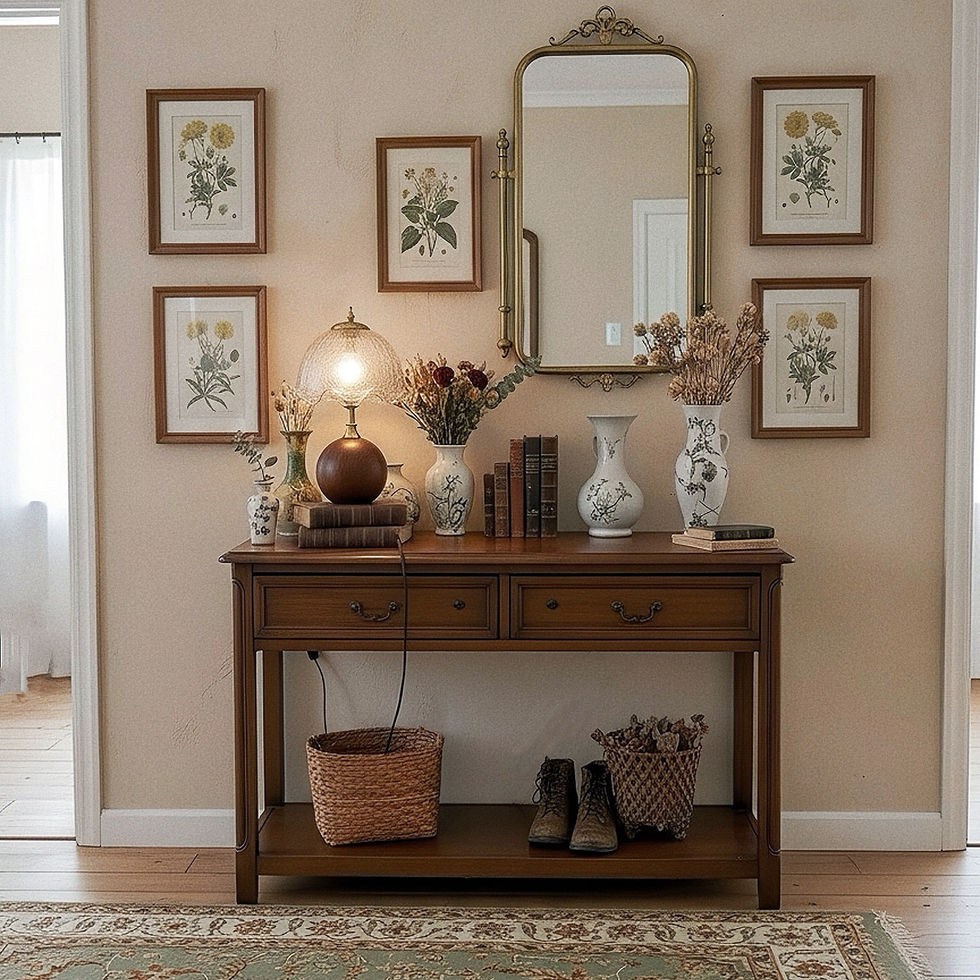 Vintage Glass Mushroom Table Lamp