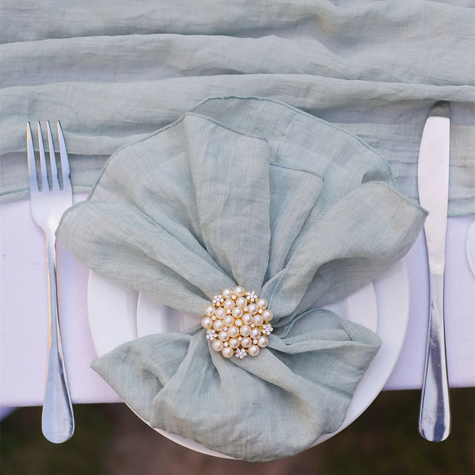 green cotton cloth napkins