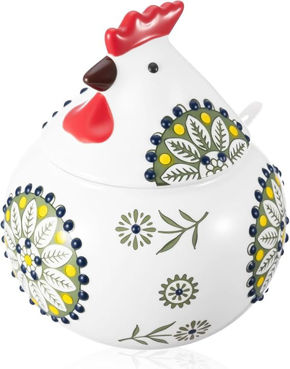 Rustic Rooster Salt Jar