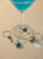 blue wine charms