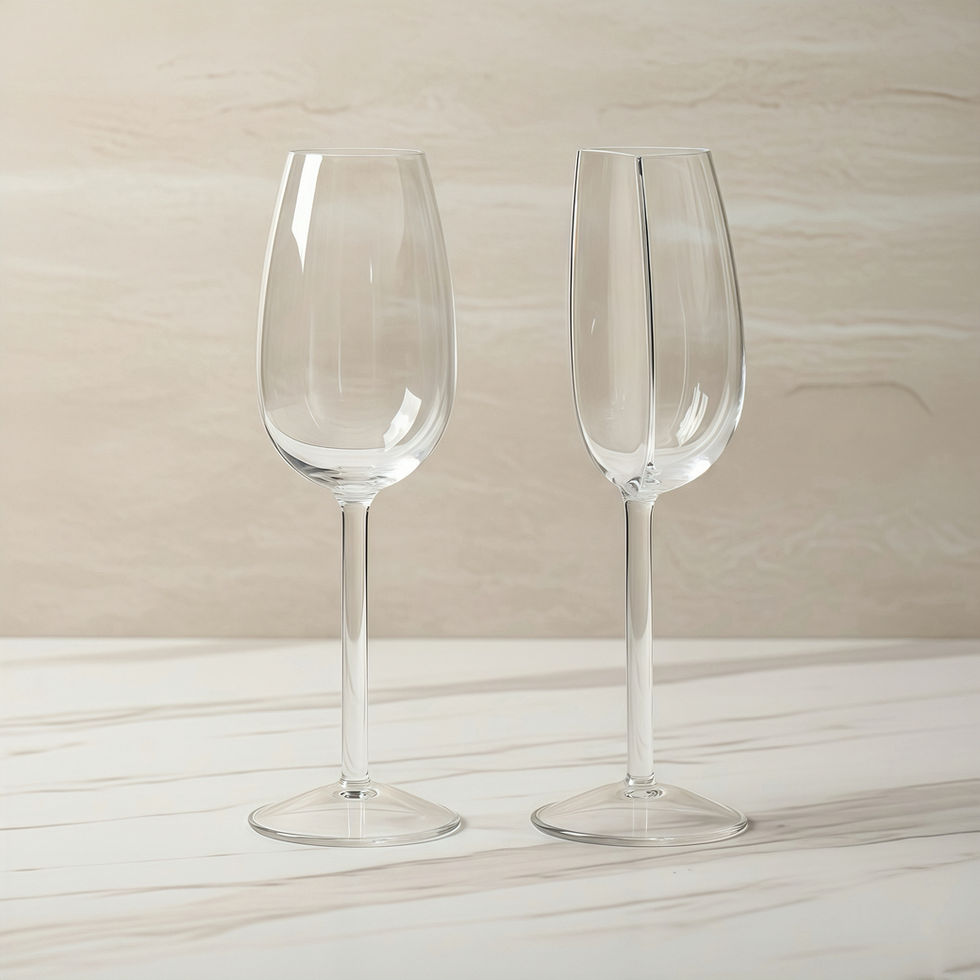 Unique half wine glass