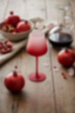 Frosted Red Wine Glass