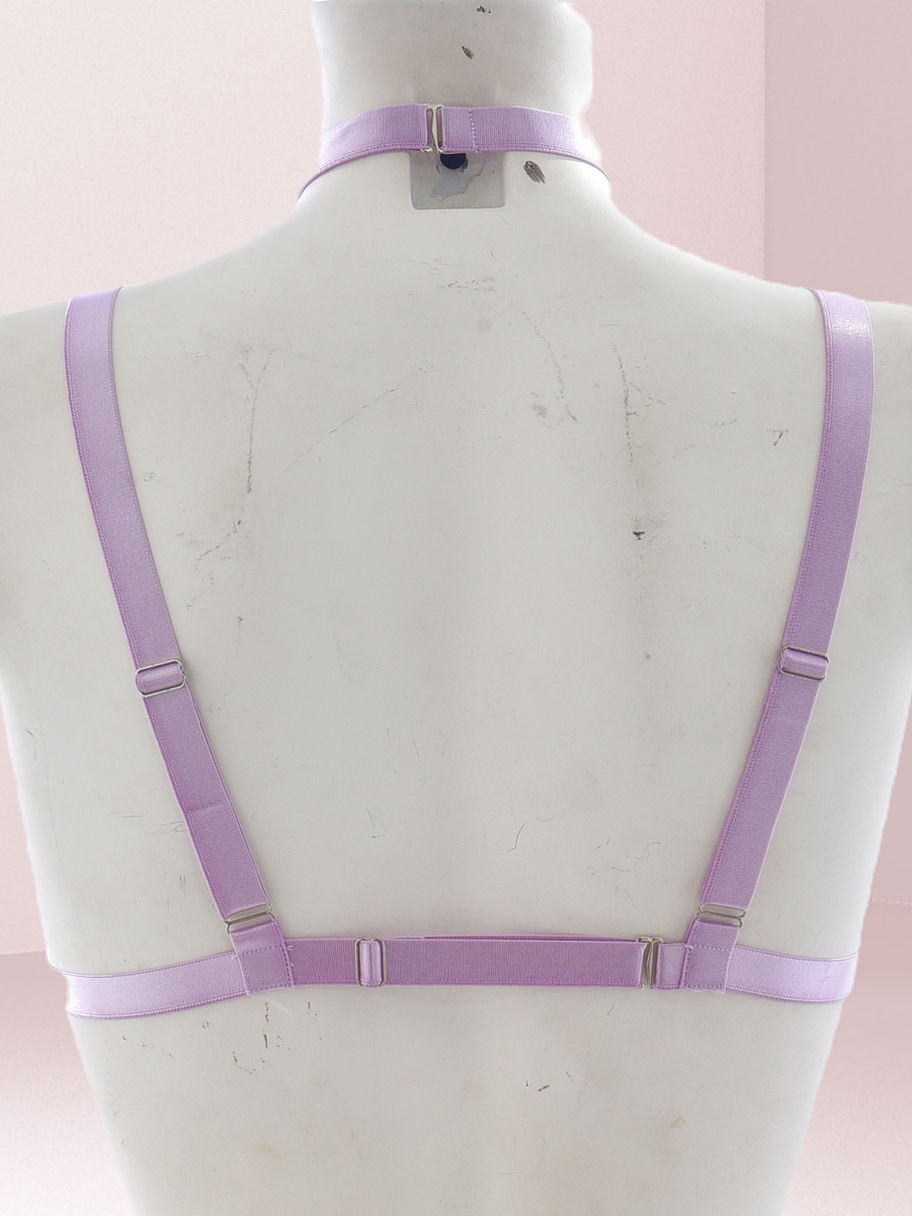 purple halter bralette back