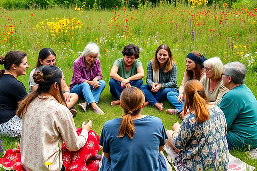happy herbal and canadian healers from all backgrounds and ages in a training program lear