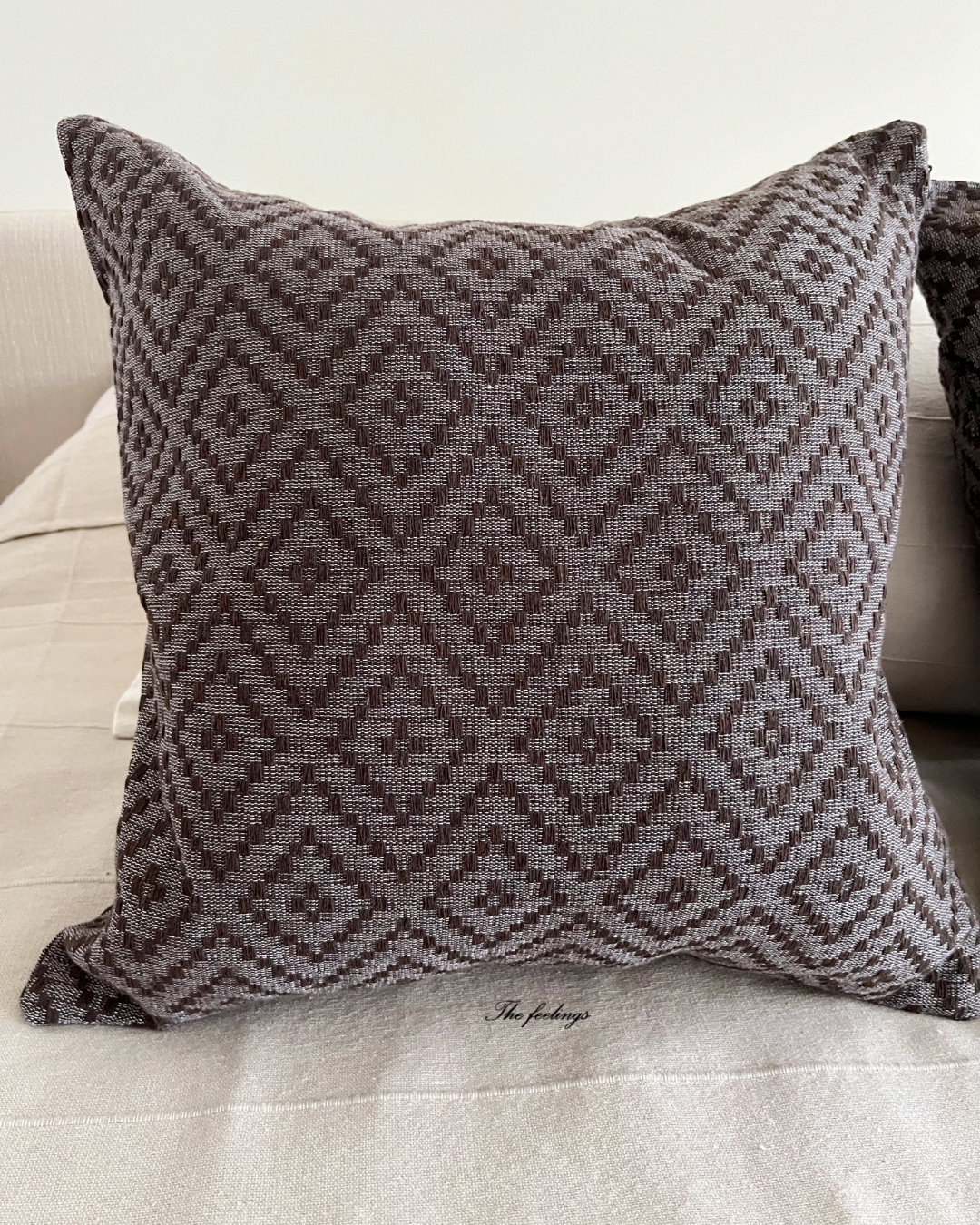 fundas de cojines labrado rombo de algodon