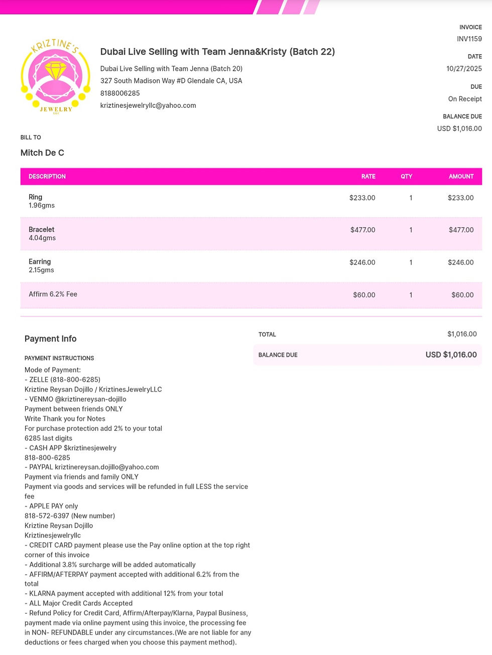 INV1159 - Mitch De C