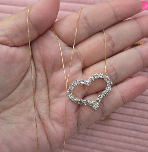 Open Heart Necklace | Kriztine's Jewelry LLC