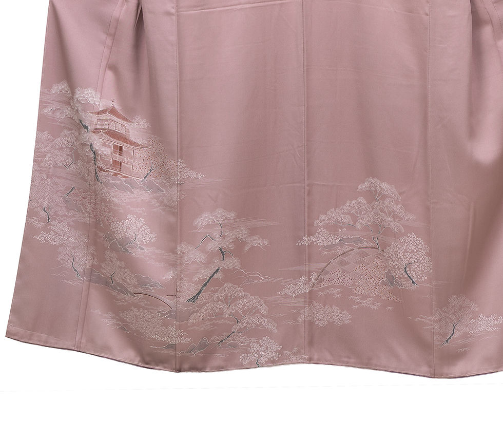 Thumbnail: Visiting kimono with Kinkaku-ji Temple pattern