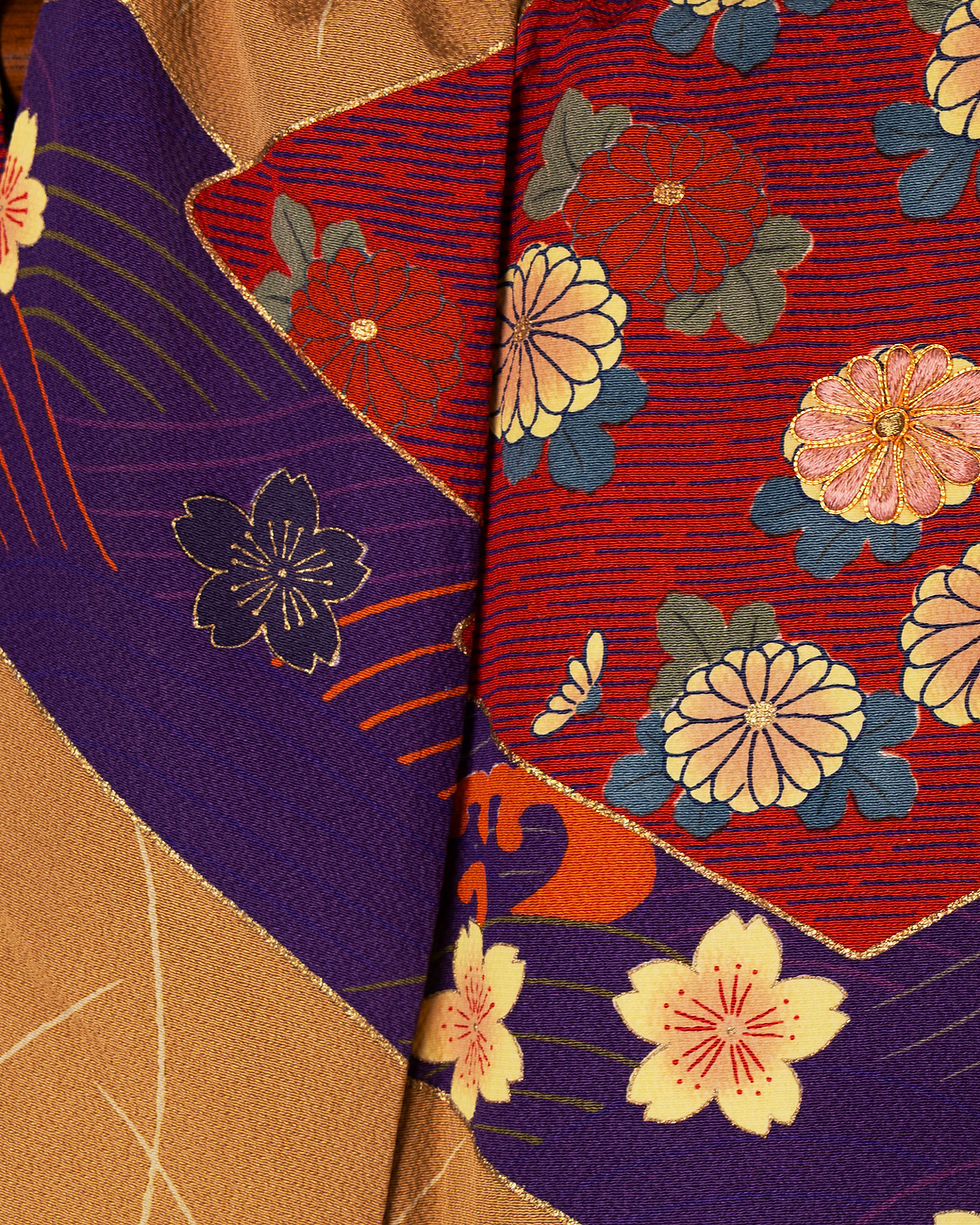 Miniature : Kimono de visite orné de fleurs de saison