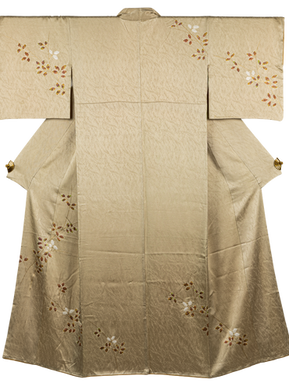 Vintage kimono, Tsukesage style, autumn grass pattern.