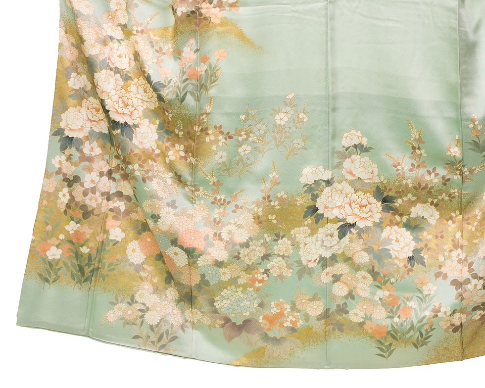 Thumbnail: Flower Banquet - Lightly Colored Visiting Kimono