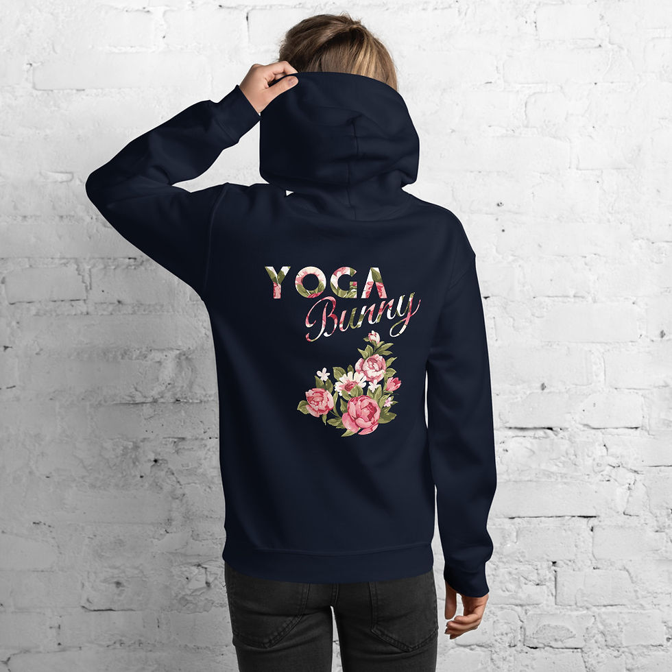 Thumbnail: YB Floral Hoodie - Navy