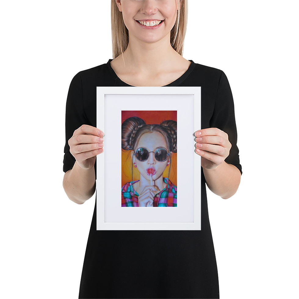 Thumbnail: Caciano Carvalho Costa Framed Matte Print - Lollipop