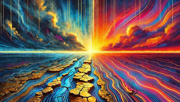 DALL·E 2024-11-27 22.56.02 - A vivid, abstract representation of resilience and authentici