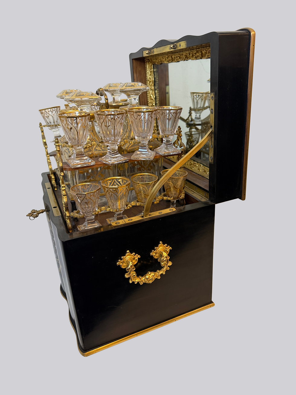 Thumbnail: 19TH CENTURY BACCARAT CRYSTAL CAVE A LIQUEUR BOX, FRENCH  C. 1880