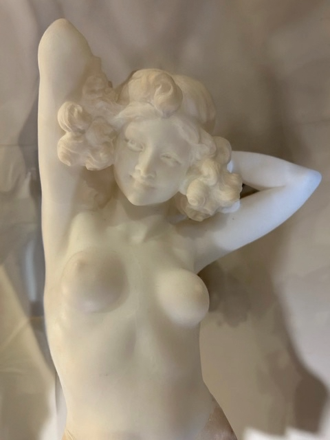 Thumbnail: ART DECO ALABASTER SCULPTURE ‘ORIENTAL DANCER’, SIGNED, ITALIAN, CIRCA 1920