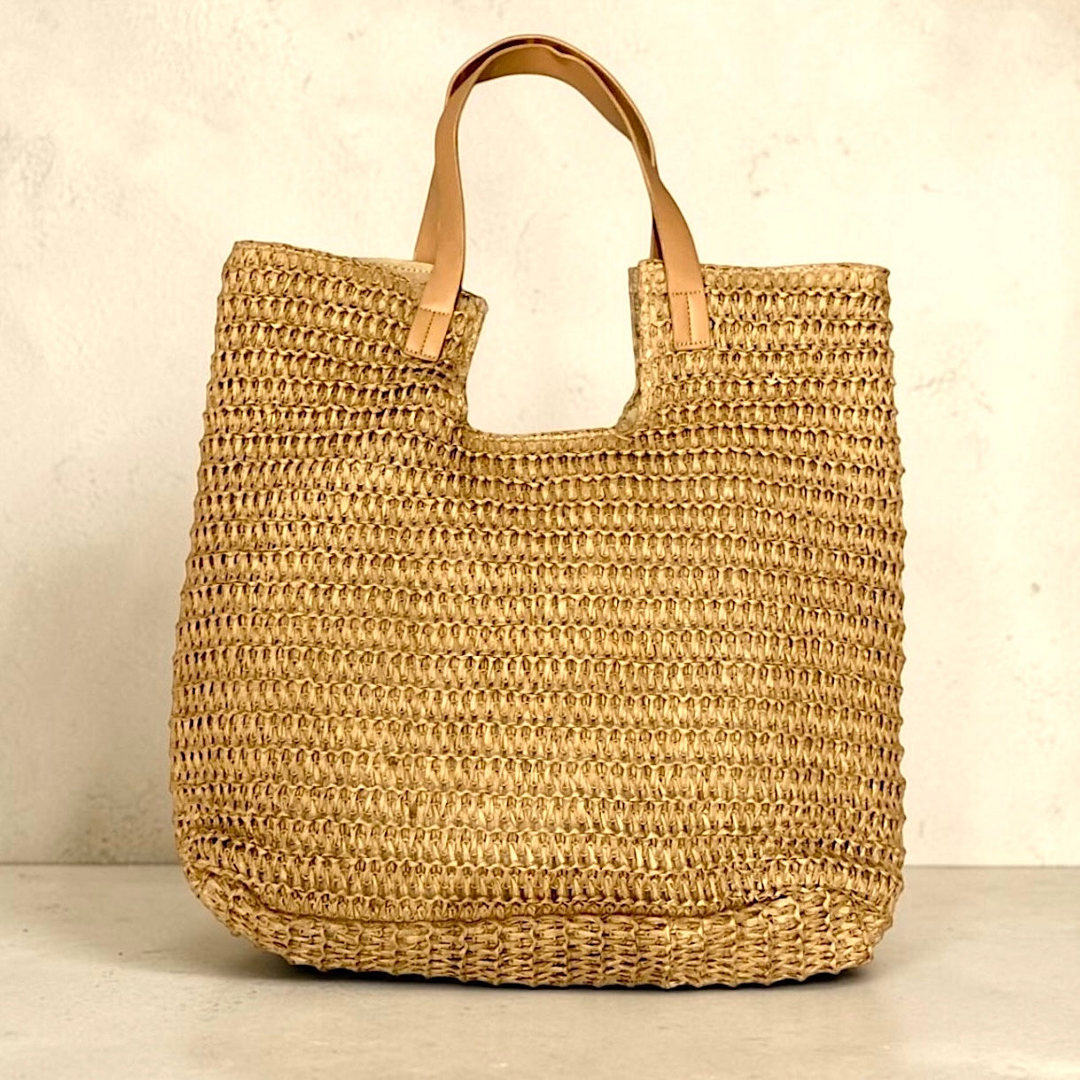 Woven Straw Tote Bag