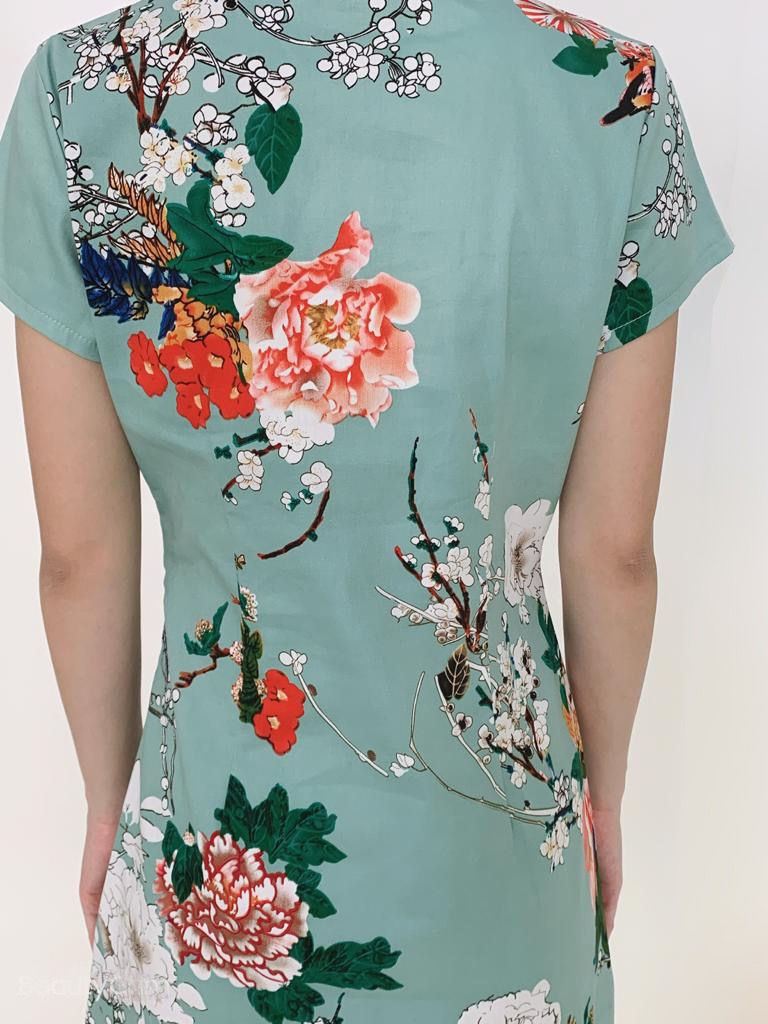 Thumbnail: Averine Printed Dress in Light Teal