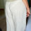 Miniature : Pantalon fluide en lin beige ceinture élastique intégrée