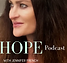 Woman with long brown hair looking right with text "Project Hope Podcast with Jennifer French."