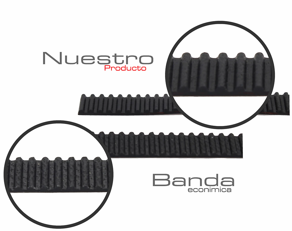 Miniatura: Banda dentada GT2 15mm abierta