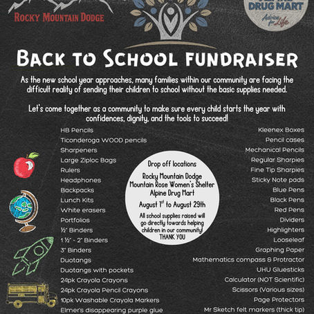 Back to School Fundraiser