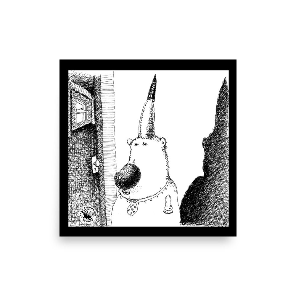 DUNCE - 10x10 FRAMED print/poster