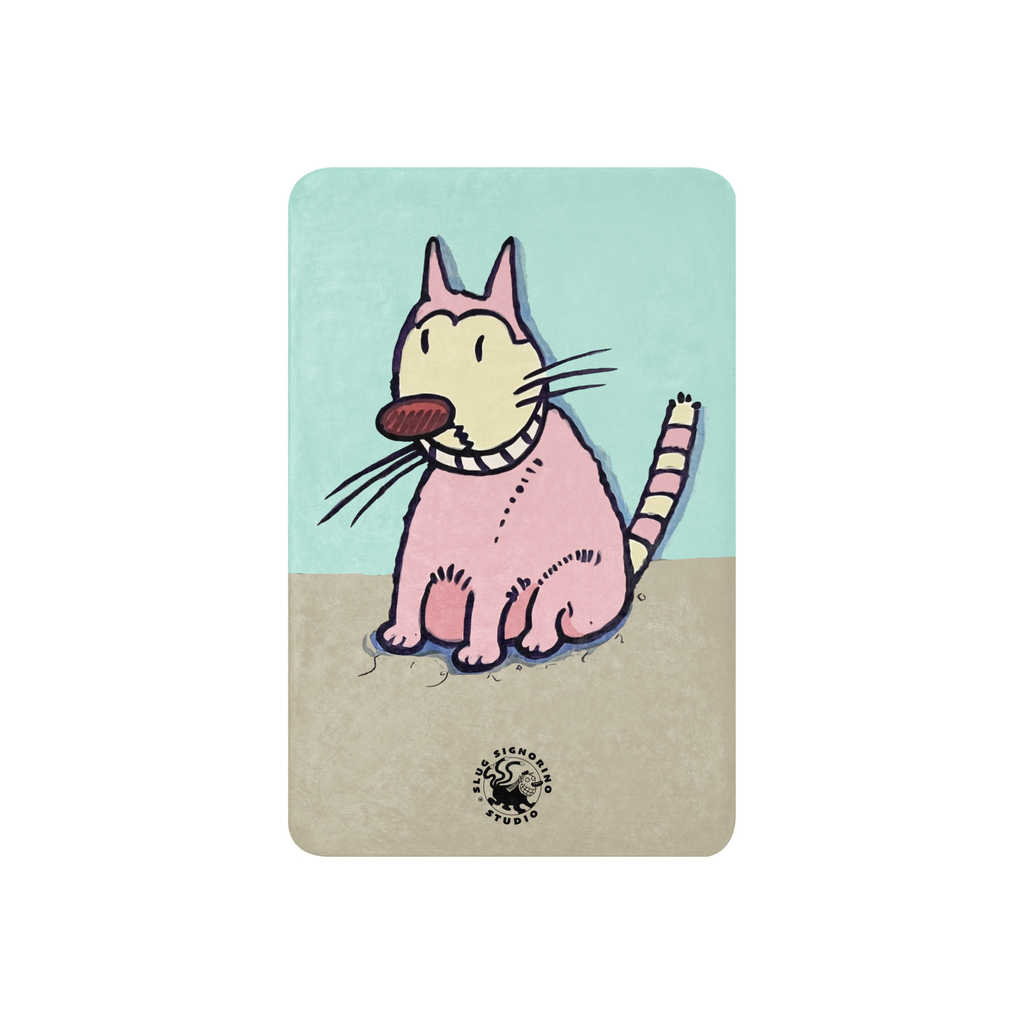 Pink Bare Cat Sherpa blanket