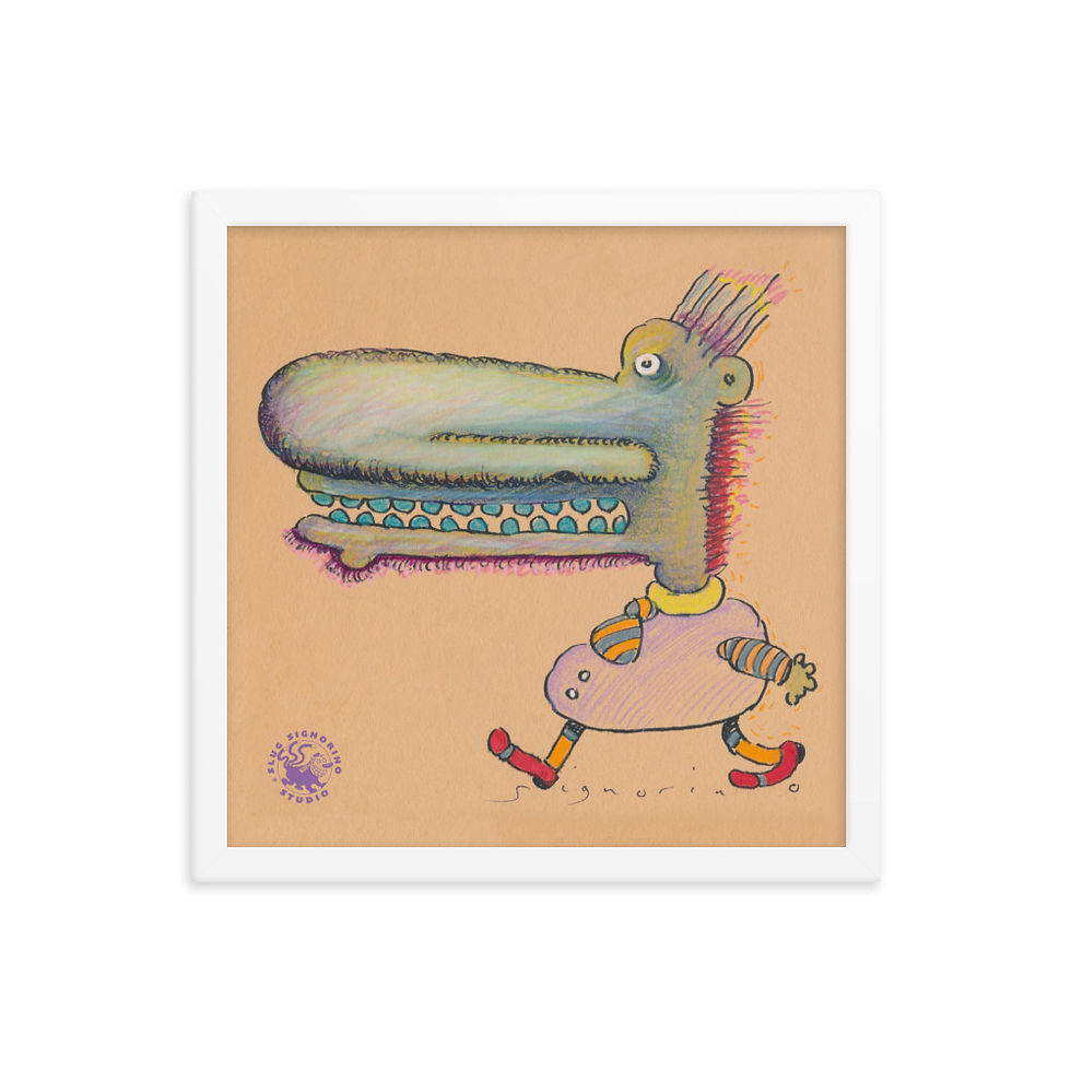 Thumbnail: Big Nose Walker - Framed Print/poster