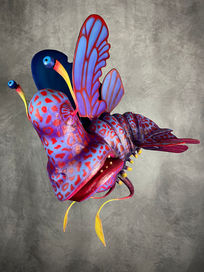 Papier-mâché sculpture by Michele Signorino.