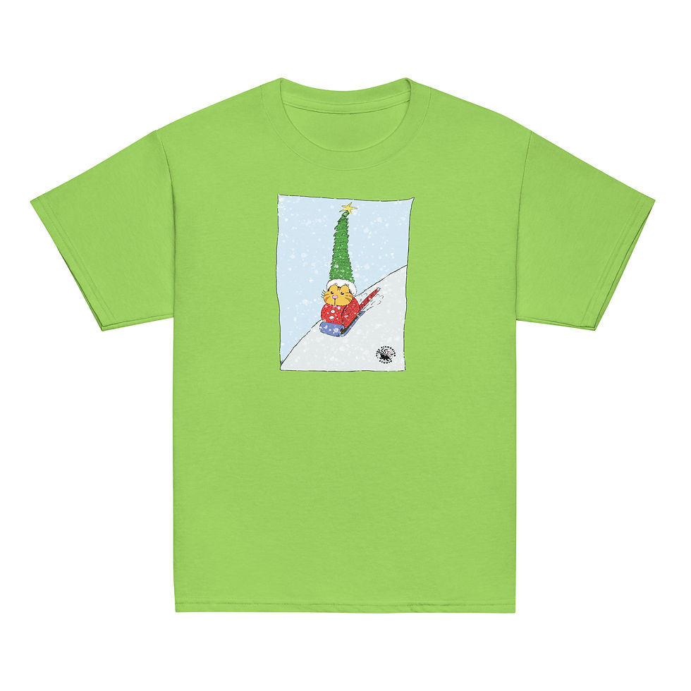 Thumbnail: Santa Cat on Sled - Youth SS
