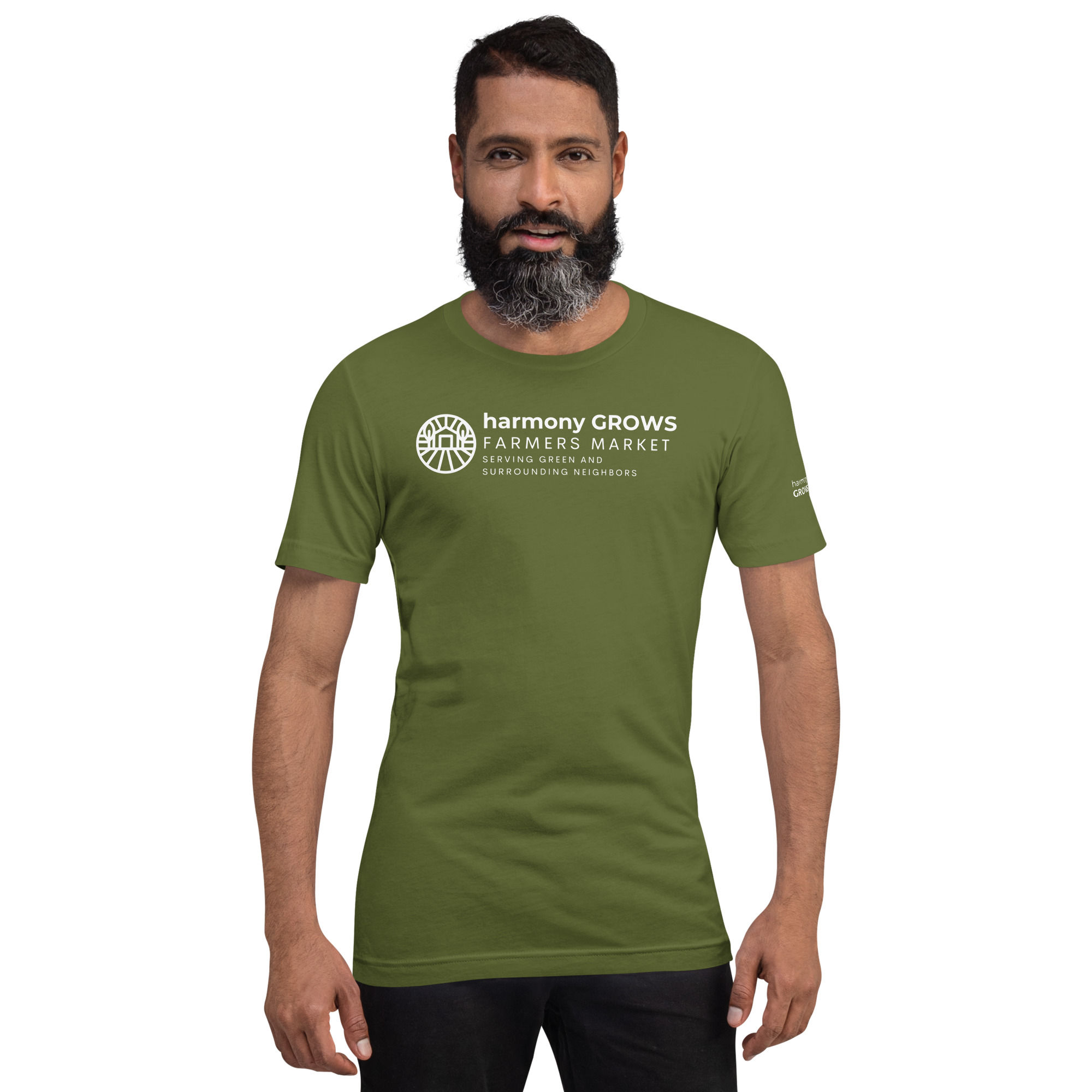 Harmony Grows Market Volunteer Unisex t-shirt