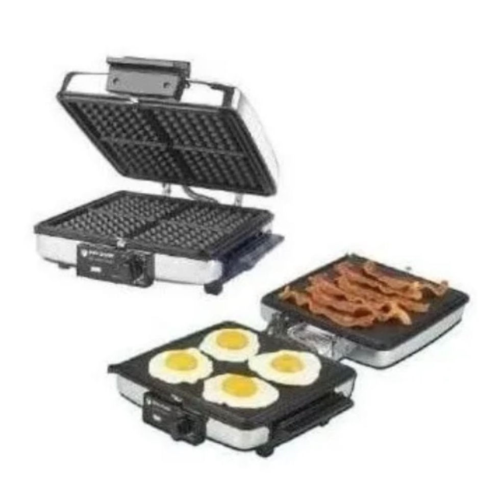 Miniatura: OKVENDO PARRILLA WAFFLERA SANDUCHERA 4 PUESTOS - A0134