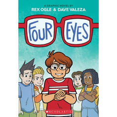 Four Eyes
Rex Ogle (Author) and Dave Valeza (illustrator). A humorous and heartwarming middle-grade graphic memoir about fitting in, facing bullies, and finding the right pair of glasses.
Sixth grade isn't as great as Rex thought it would be. He's the only kid who hasn't had a growth spurt, and the bullies won't let him forget it. His closest friend is unreliable, at best. And there's a cute girl in his class who he can't stop thinking about. With so much going on, everything is a blur –including Rex's vision! So when he discovers that he needs glasses, and his family can only afford the ugliest pair in the store, any hope Rex had of fitting in goes completely out of focus.
In this true coming-of-age story, Rex has his sights set on surviving sixth grade, but now he's got to find a way to do it with glasses, no friends and a family that just doesn't get it!
A beautiful coming-of-age graphic memoir
Includes heartwarming and funny arcs that perfectly portrays the highs and lows of school.