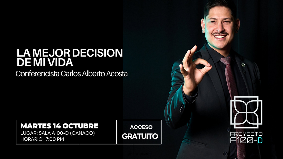 Conferencia: La mejor decision de mi vida