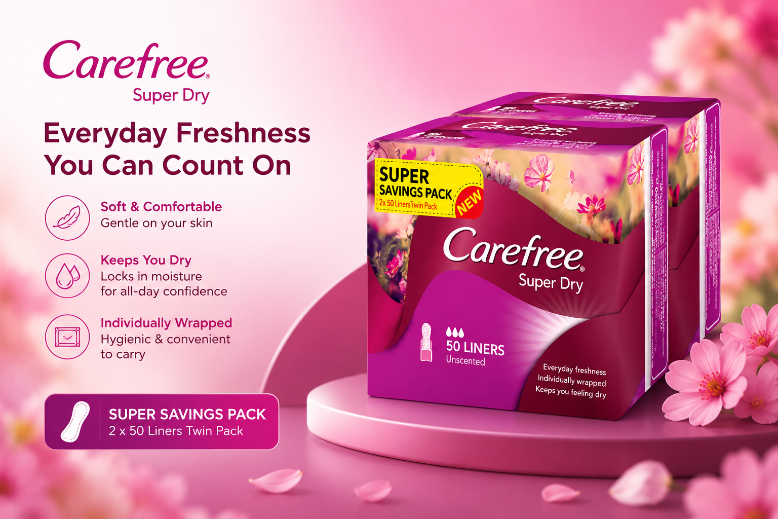 Carefree Sanitary Pads