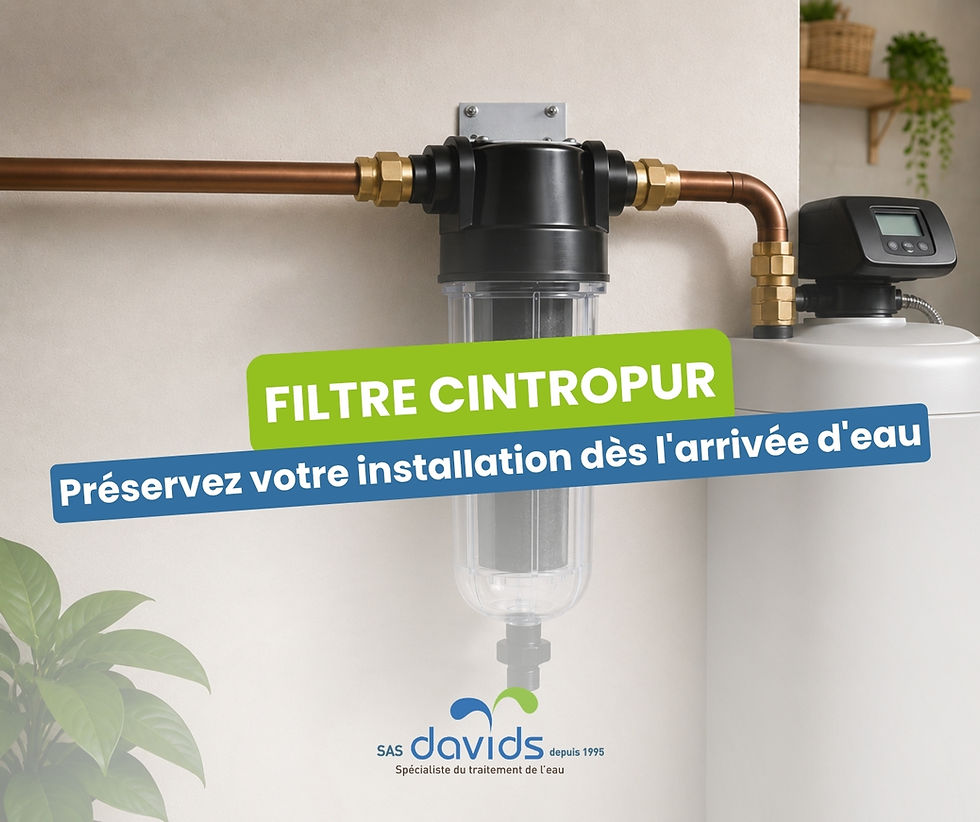 Pourquoi installer un filtre Cintropur avant votre adoucisseur d'eau ?