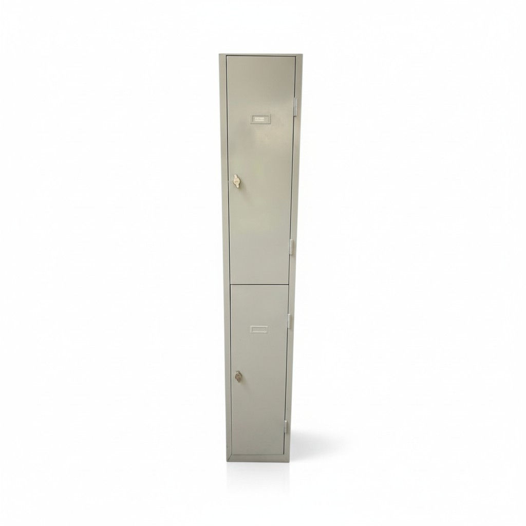 Vestiaire gris avec deux compartiments (Qté : 1) VES138