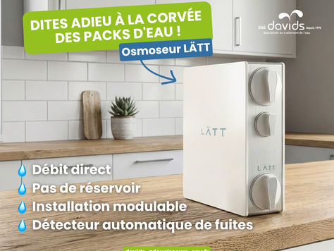 Fini les packs d'eau : découvrez l'osmoseur LÄTT pour une eau pure directement au robinet