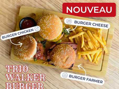 Découvrez notre nouveau trio de burgers ! 🍔
