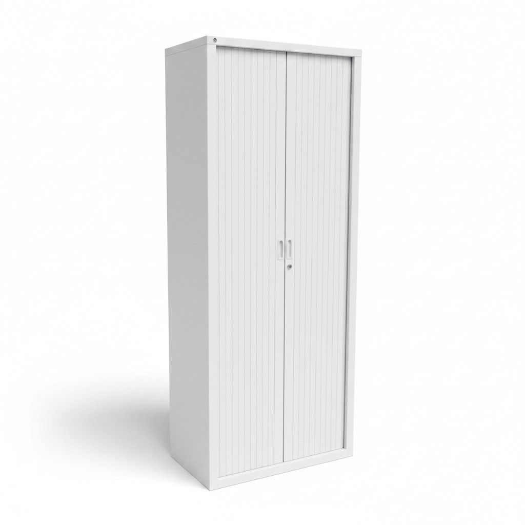 Armoire haute métallique portes coulissantes blanches AVEC clé (Qté : 3) ARM589