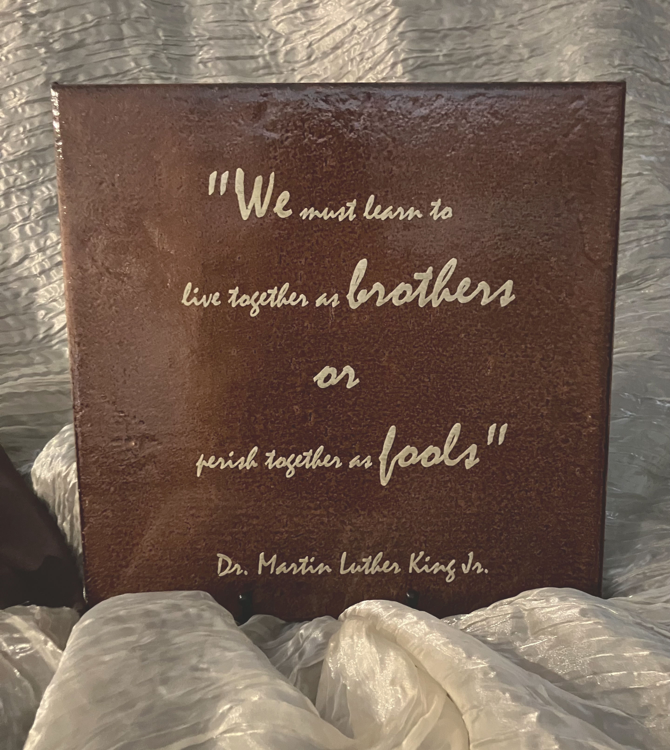 "We must live as brothers"