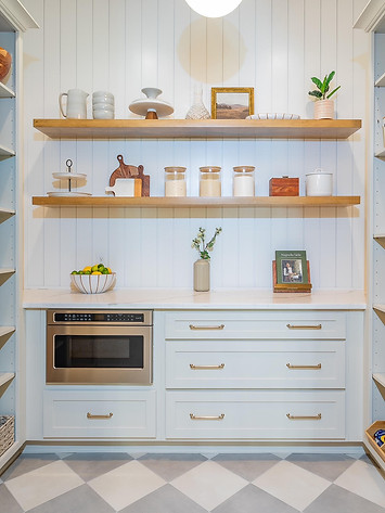 diamond pattern floor, pantry