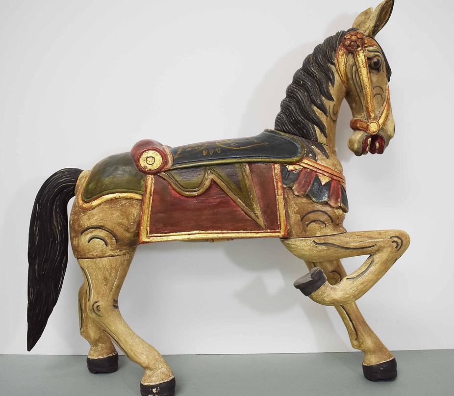Carousel Horse
Hand Carved
Folk Art
Americana
Painted Wood
Vintage Decor