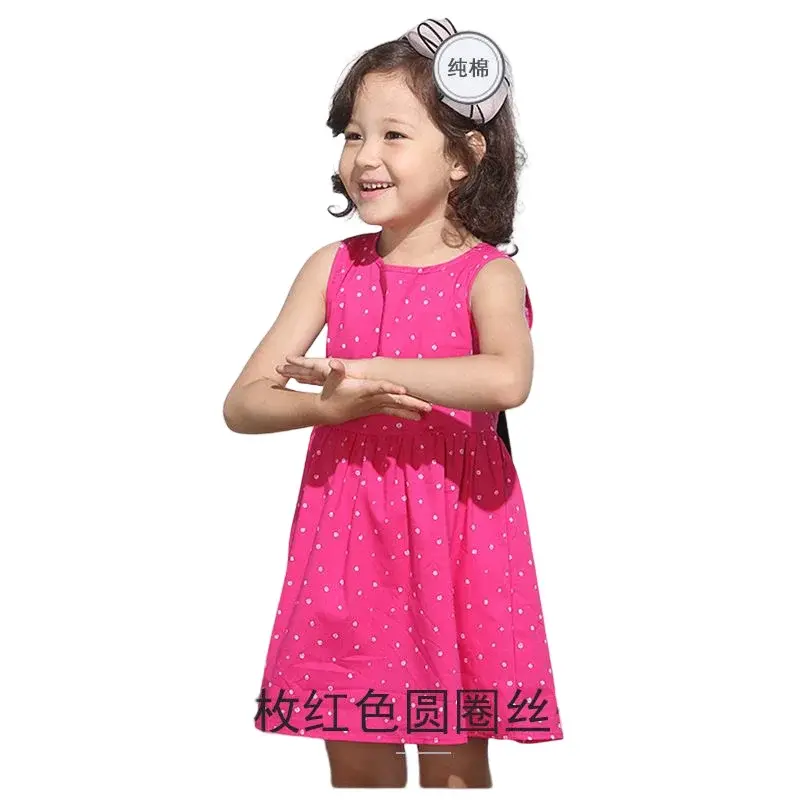 الصورة المصغرة: Vestido de verano con estampado y ribete de cuerda,1 a 6 años, algodón.