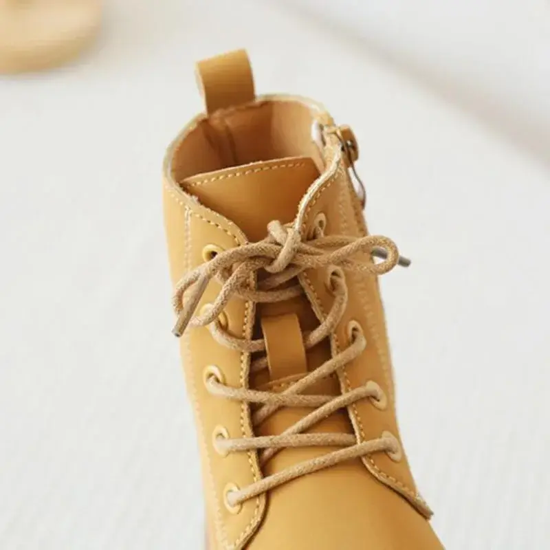 Miniatura: Bekamille Zapatos Unisex, botas de moda de color liso,   primavera y otoño.