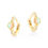 Miniatura: Pendientes Huggie   ópalo verde natural plateado oro  plata esterlina S925  18K.