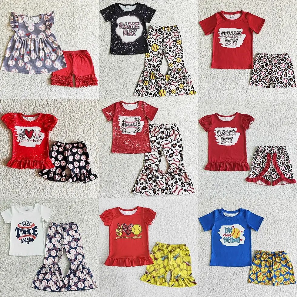 NoEnName_Null Conjunto para bebé niña Béisbol Softbol .3 meses-14 años.