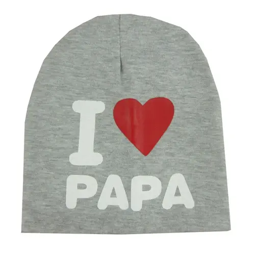 थंबनेल: Gorro con la frase "I Love PAPA MAMA". Gorro infantil. 1-3 años